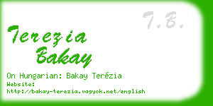 terezia bakay business card